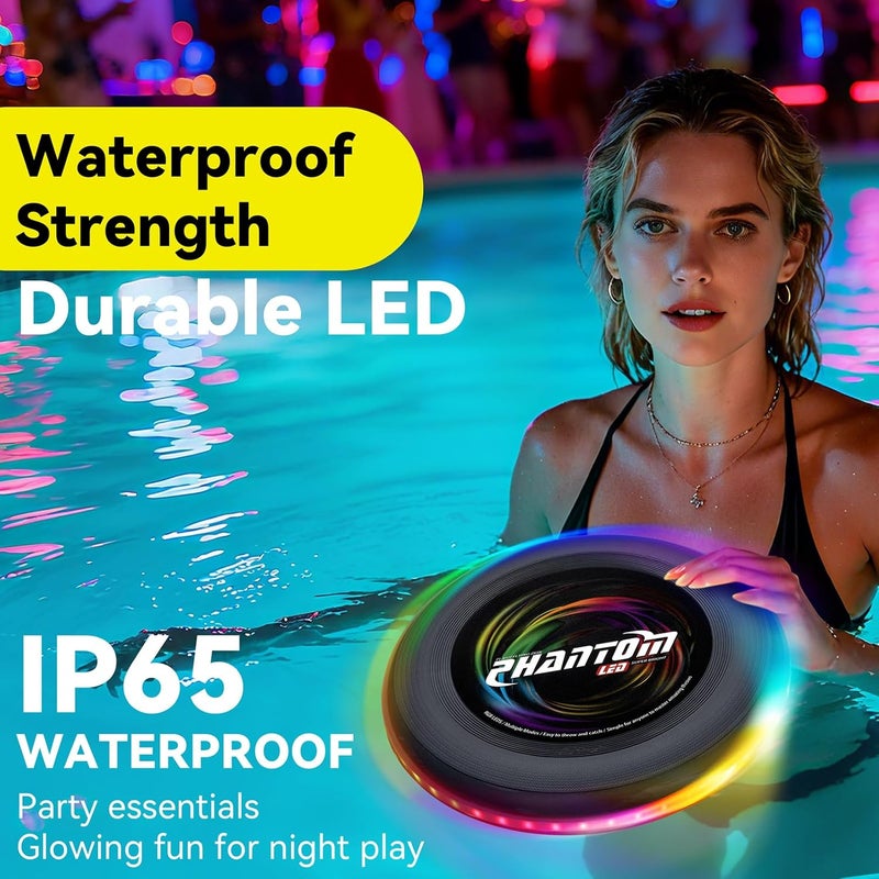 BAOMWSL Light Up Flying Disc - 16 Million Colors RGB or 50 LEDs, Ultra Bright, 13 Light Modes, Rechargeable, Waterproof, Christmas Stocking Stuffers Gift, Camping Toy for Kid/Teen/Adult, 175g - Image 5